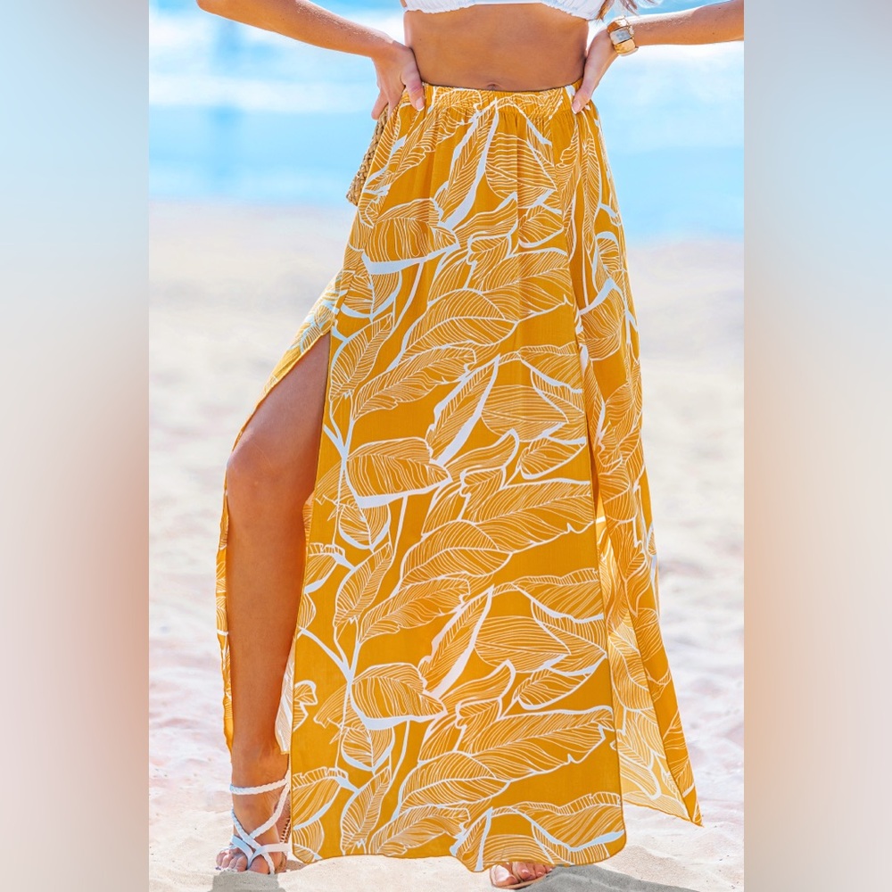 Canary Palms Tropical Maxi Skirt